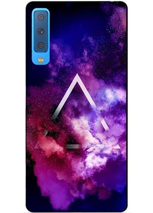 Силіконовий бампер чохол для samsung a7 2018 galaxy a750 з малюнком космос