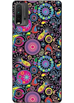 Силіконовий бампер чохол для xiaomi redmi 9t з малюнком східні візерунки