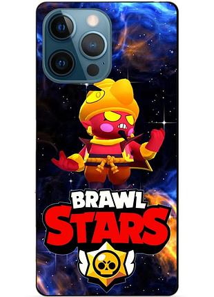 Силіконовий бампер чохол для iphone 13 pro max з героєм космічний бравл джин