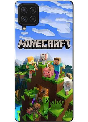 Силіконовий чохол бампер для samsung m32 з малюнком minecraft майнкрафт