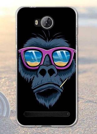 Силиконовый бампер чехол для huawei y3ii y3 2 с рисунком monkey