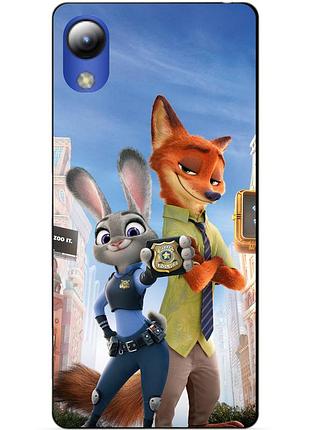 Силиконовый чехол бампер для zte blade l8 с рисунком джуди зверополис zootopia