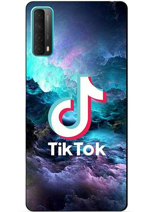 Силіконовий бампер чохол для huawei p smart 2021 з малюнком tik tok