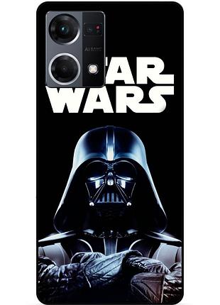 Силіконовий бампер чохол для oppo reno 7 з малюнком star wars зоряні війни дарт вейдер