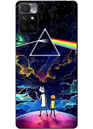 Силиконовый бампер чехол для xiaomi redmi 10 с рисунком rick and morty рик и морти