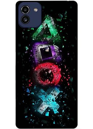 Силіконовий бампер чохол для samsung a03 з малюнком playstation