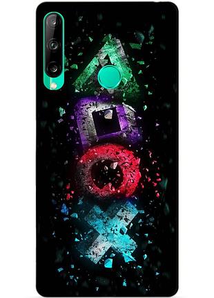 Силіконовий чохол бампер для huawei p40 lite e з малюнком sony playstation