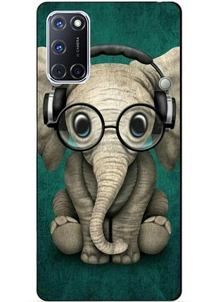 Силіконовий бампер чохол для oppo a72 з малюнком слоник