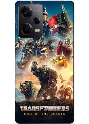 Силиконовый чехол бампер для xiaomi redmi note 12 pro 5g с картинкой звероботы трансформеры transformers