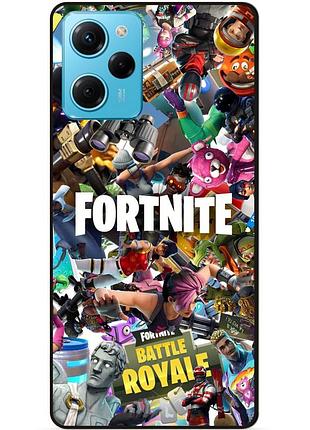 Силиконовый чехол бампер для xiaomi redmi note 12 pro speed edition с картинкой fortnite фортнайт
