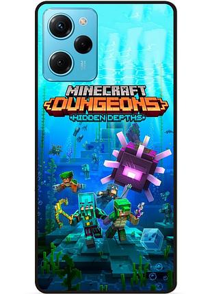 Силиконовый чехол бампер для xiaomi redmi note 12 pro speed edition с рисунком майнкрафт minecraft