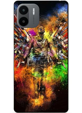 Силиконовый бампер чехол для xiaomi redmi a1/a2 с рисунком воин