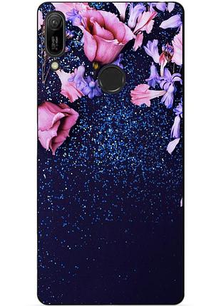 Бампер силіконовий чохол для huawei y6 prime 2019 з малюнком трояндочки