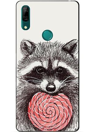 Чехол силиконовый для huawei p smart z с рисунком енот