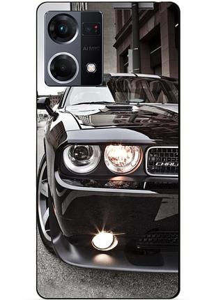 Силиконовый чехол бампер для oppo reno 7 с рисунком dodge додж машина авто