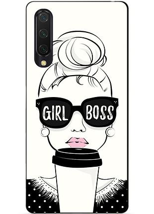 Силіконовий бампер чохол для xiaomi mi 9 lite з малюнком girl boss