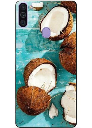 Силіконовий бампер чохол для samsung m11 з малюнком кокоси