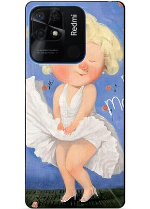 Силиконовий бампер чехол для xiaomi redmi 10c з рисунком мерлін монро