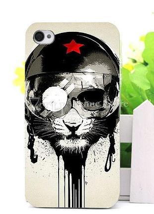 Силиконовый чехол бампер для iphone 4/4s с рисунком 6