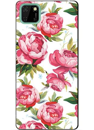 Силіконовий чохол бампер для huawei y5p з малюнком півонії