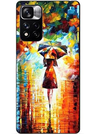 Силиконовый чехол бампер для xiaomi redmi note 11 pro plus 5g с рисунком прогулка