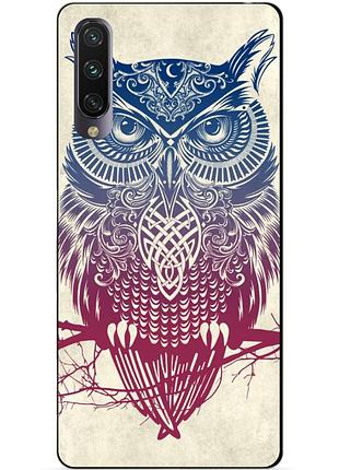 Бампер силіконовий чохол для xiaomi mi a3 з малюнком сова