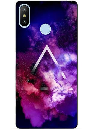Силиконовый бампер чехол для xiaomi mi a2 lite с рисунком космос