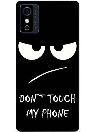 Силиконовый бампер чехол для zte blade l9 с рисунком глаза
