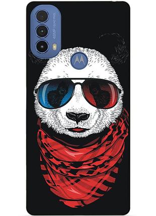 Силиконовый чехол бампер для motorola moto e20 с рисунком панда