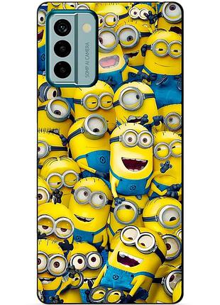 Силиконовый чехол бампер для nokia g22 с рисунком миньоны minion