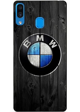 Бампер силиконовый чехол для samsung a30 с рисунком bmw