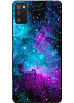 Силиконовый бампер чехол для samsung a02s с рисунком галактика