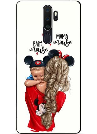 Силиконовый бампер чехол для oppo a5 2020 с рисунком mouse