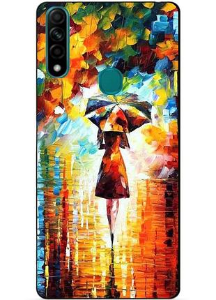 Силіконовий бампер чохол для oppo a31 з малюнком прогулянка