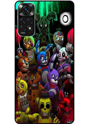 Силиконовый бампер чехол для xiaomi redmi note 11s / note 11 с рисунком freddy фредди аниматроники