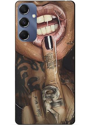 Силиконовый чехол бампер для samsung m34 5g с рисунком swag