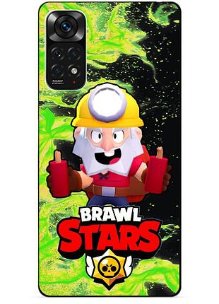 Силиконовый чехол бампер для xiaomi redmi note 11s / note 11 с героем бравл динамайк