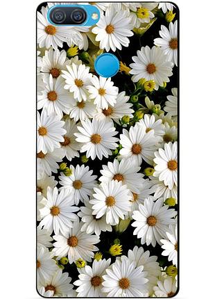 Силиконовый бампер чехол для oppo a12 a5s с рисунком ромашки
