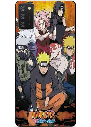 Силиконовый бампер чехол для samsung a02s с рисунком naruto аниме