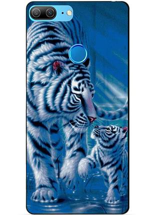 Чехол силиконовый для huawei honor 9 lite с рисунком тигры