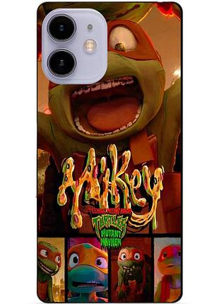 Силиконовый чехол бампер для iphone 11 с рисунком майки mikey черепашки ниндзя