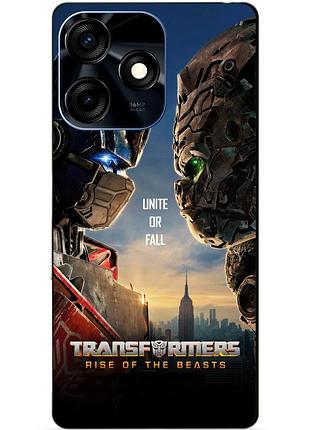 Силіконовий чохол бампер для tecno spark 10c з малюнком звіробої трансформери transformers