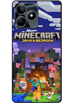 Силиконовый чехол бампер для realme c53 с картинкой майнкрафт minecraft
