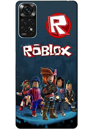 Силиконовый чехол бампер для xiaomi redmi note 11s / note 11 с рисунком roblox роблокс