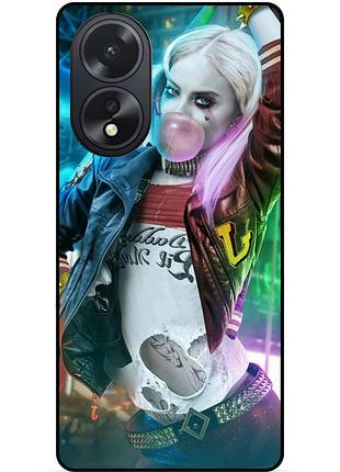 Силиконовый бампер чехол для oppo a18 с рисунком harley quinn харли квинн joker