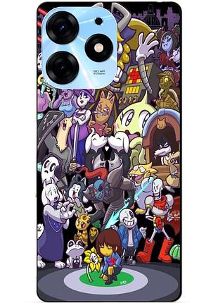 Силиконовый чехол бампер для tecno spark 10 pro с рисунком undertale андертейл