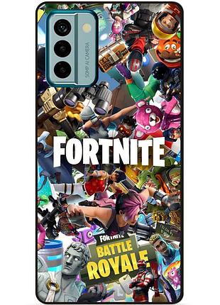 Силиконовый чехол бампер для nokia g22 с картинкой fortnite фортнайт