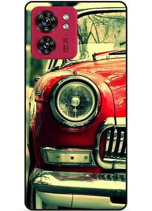 Силіконовий чохол бампер для motorola edge 40 з малюнком ретро-авто chevrolet машина