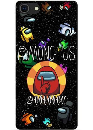 Силіконовий бампер чохол для iphone se 2020 з малюнком among us