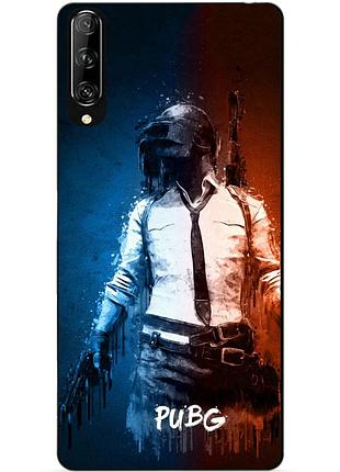 Силіконовий чохол бампер для huawei p smart pro з малюнком pubg